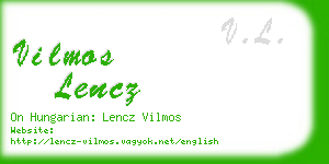 vilmos lencz business card